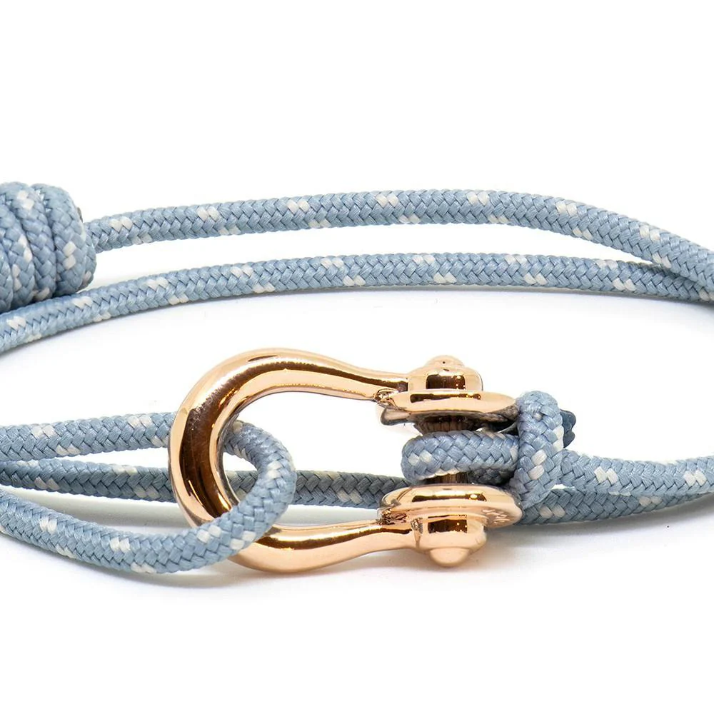 Kalymnos / Powder Blue Patterned / Rose Gold
