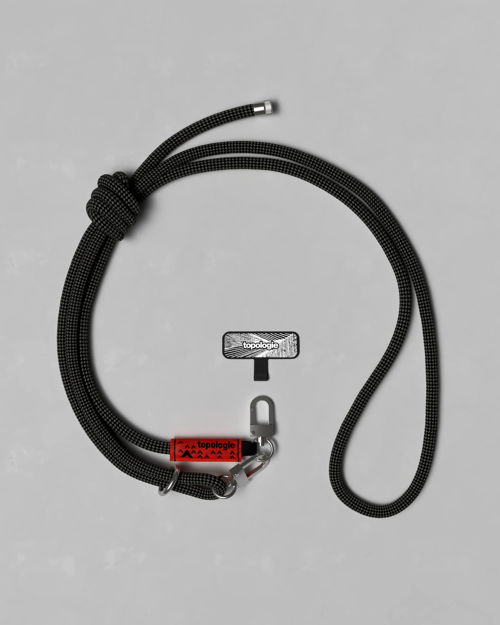 Phone Strap Adapter / 8.0mm Rope / Black Lattice