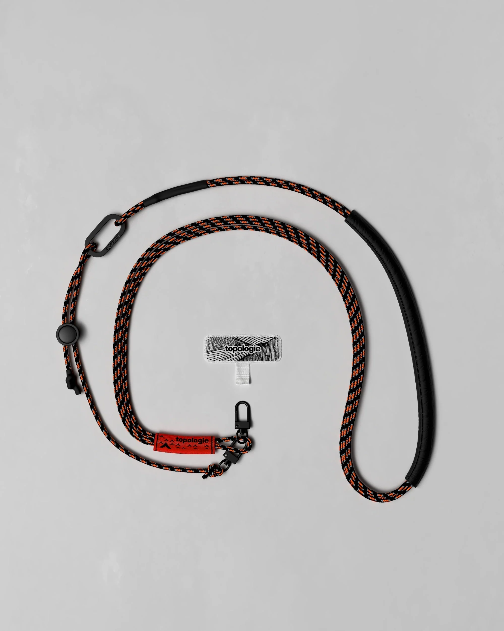 Phone Strap Adapter / 3.0mm Tricord / Black Patterned