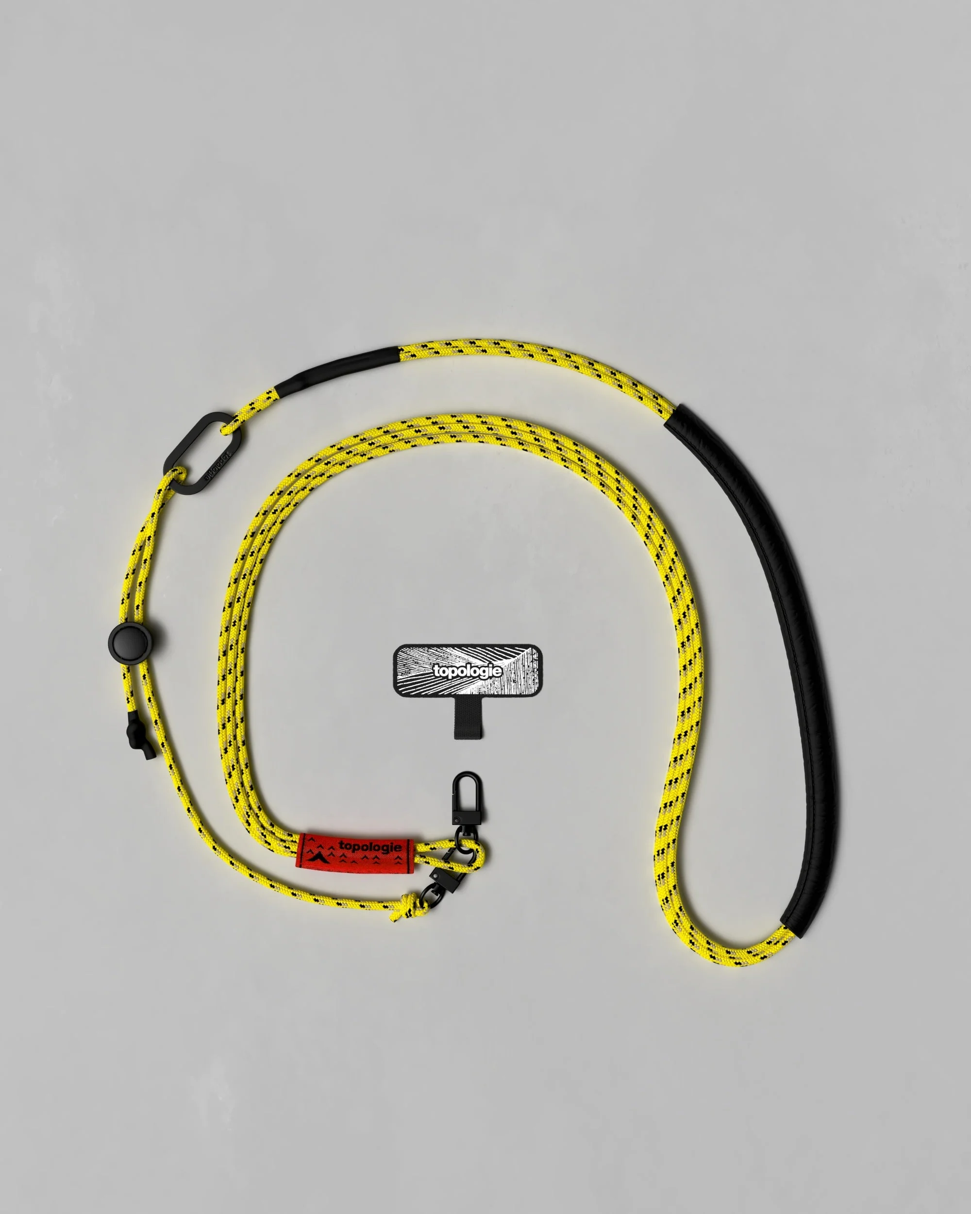 Phone Strap Adapter / 3.0mm Tricord / Yellow Patterned