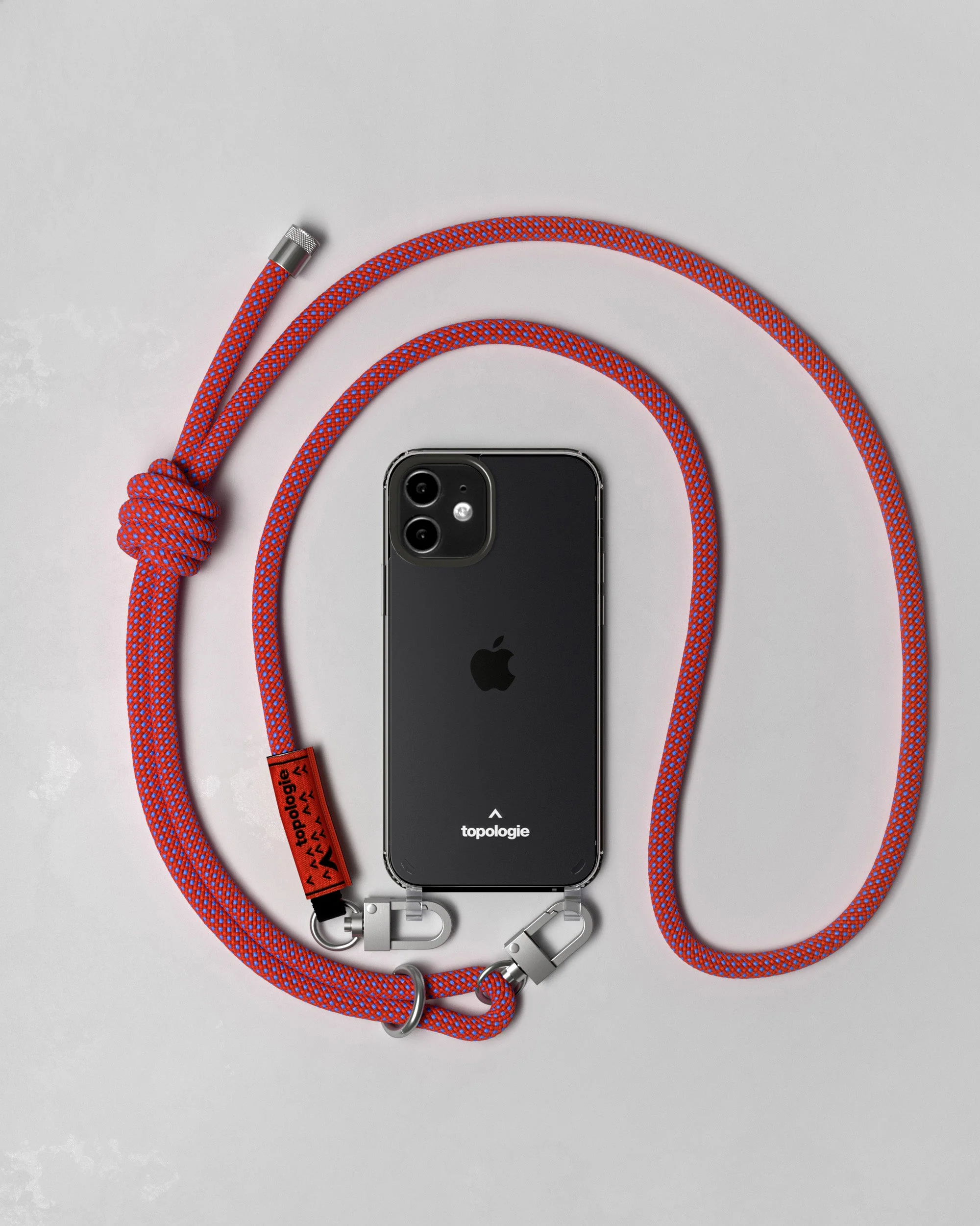 Verdon Phone Case / Clear / 8.0mm Rope / Red Blue Lattice