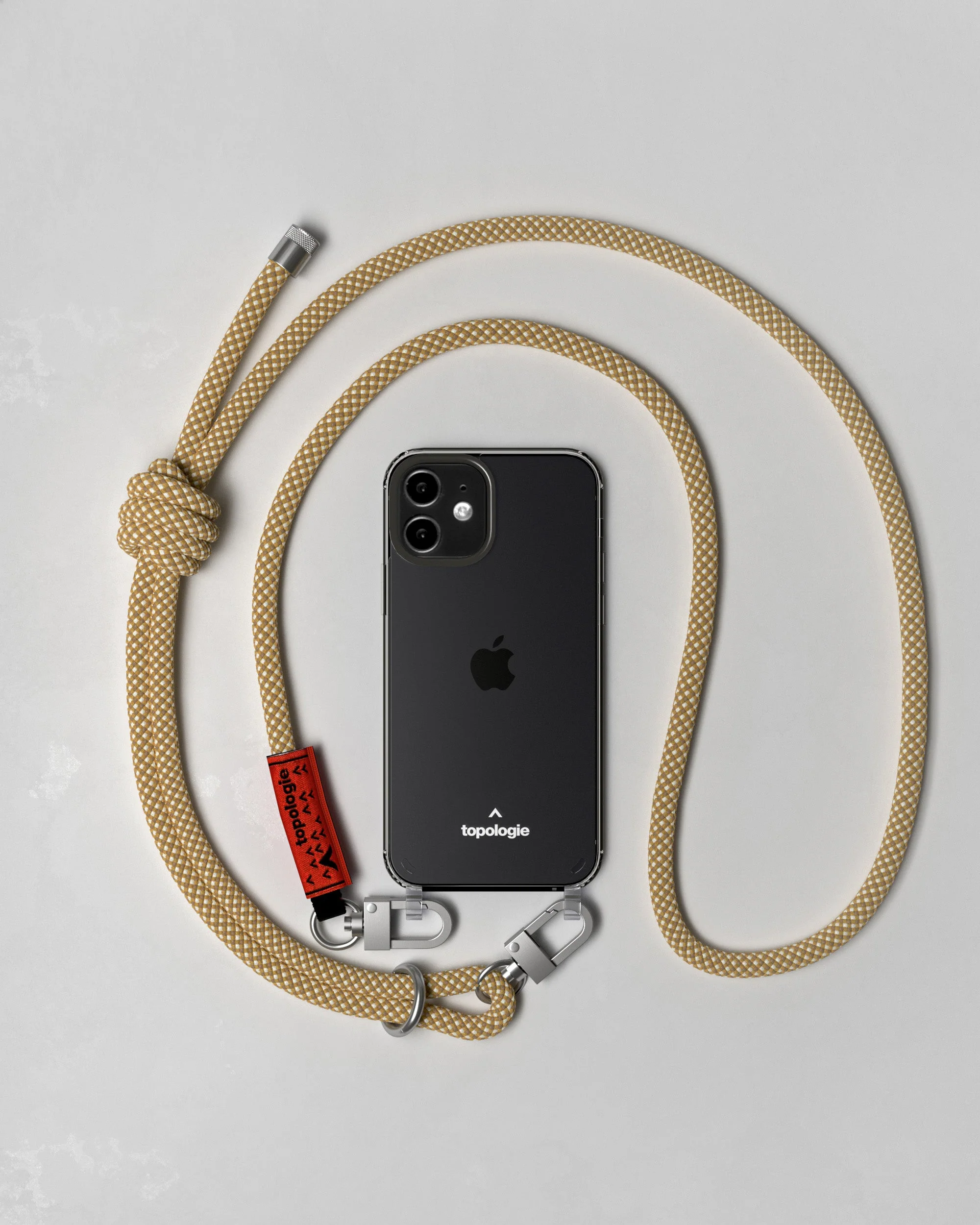 Verdon Phone Case / Clear / 8.0mm Rope / Mustard Lattice