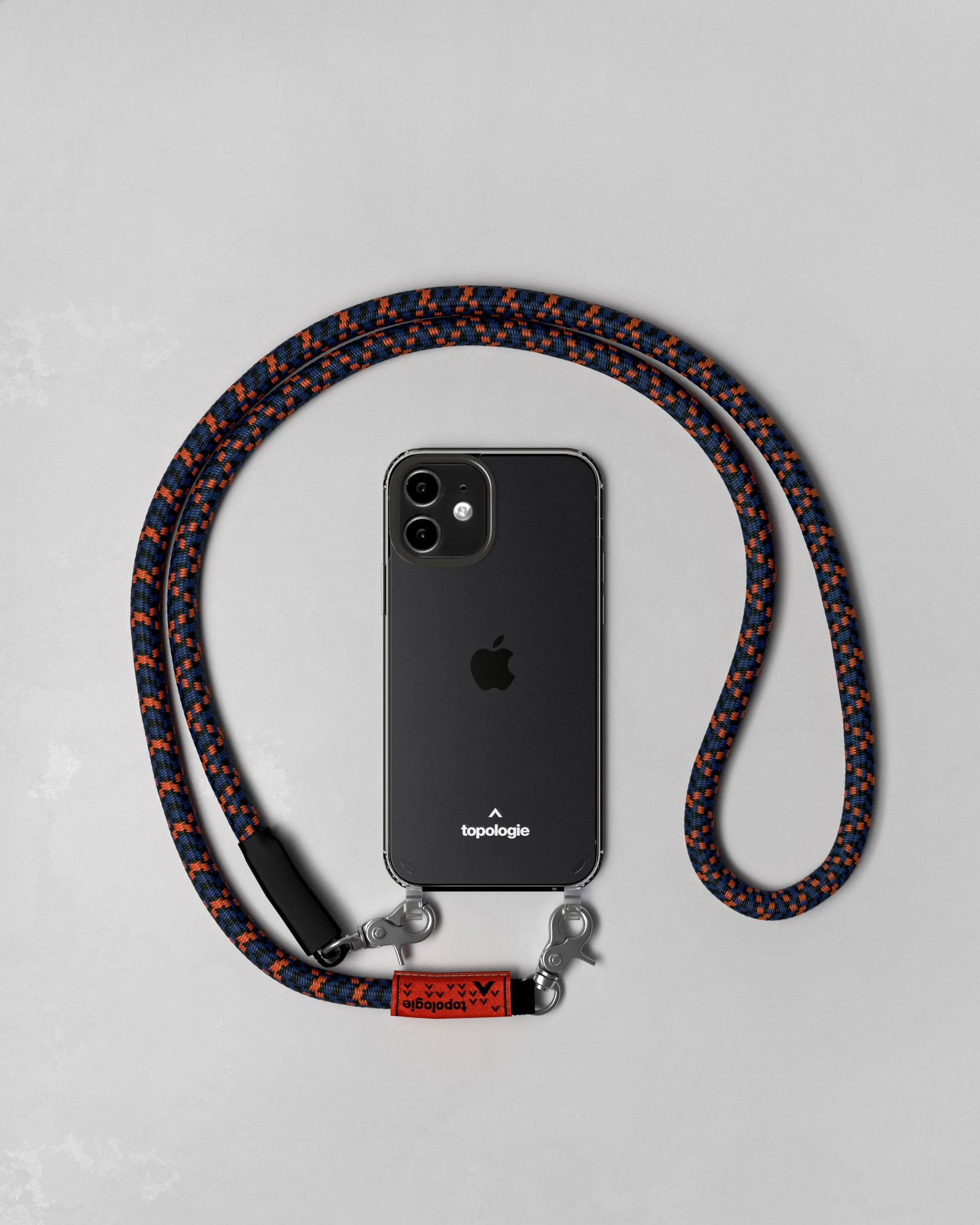 Verdon Phone Case / Clear / 10mm Rope / Navy Orange