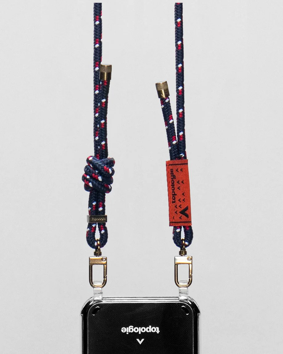 Verdon Phone Case / Clear / 6.0mm Rope / Navy Patterned