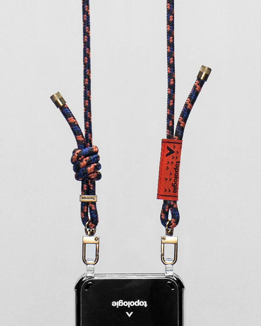 Verdon Phone Case / Clear / 6.0mm Rope / Navy Orange